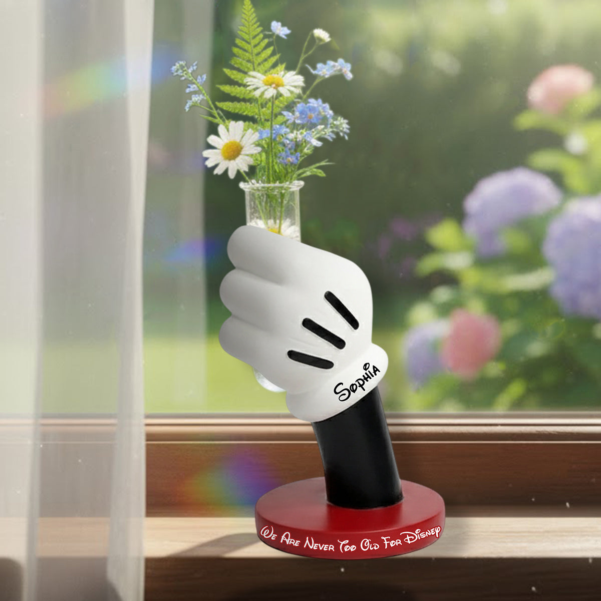 Never Too Old For Disney - Personalized Mouse Custom Shape Acrylic Flower Vase