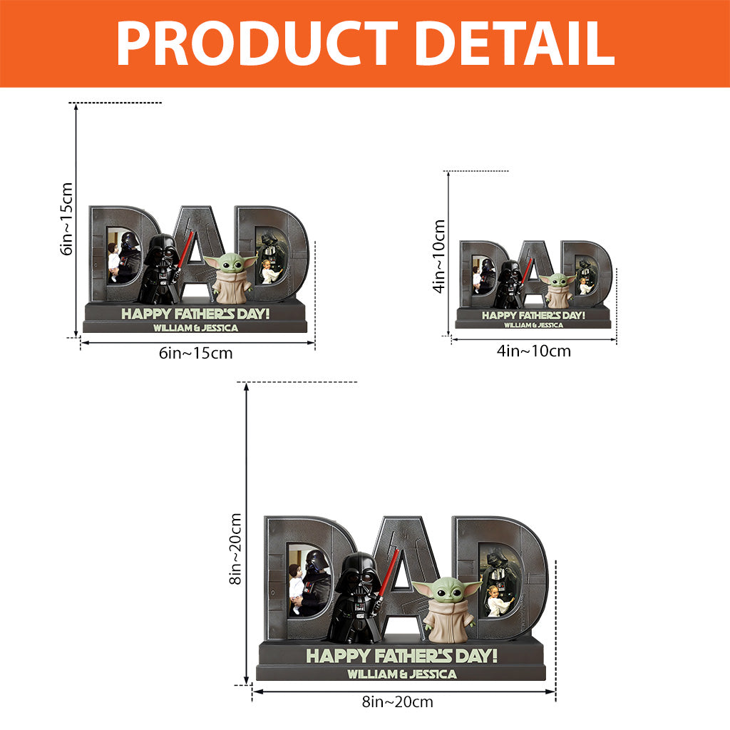 Space Dad Father's Day Gift - Personalized The Force Custom Shaped Acrylic Plaque