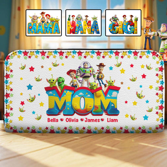 Mom Story - Personalized Leather Long Wallet