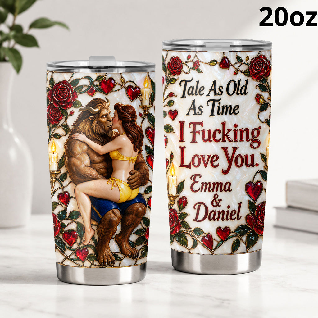 Naughty Fairy Tale - Personalized Beauty And The Beast Tumbler