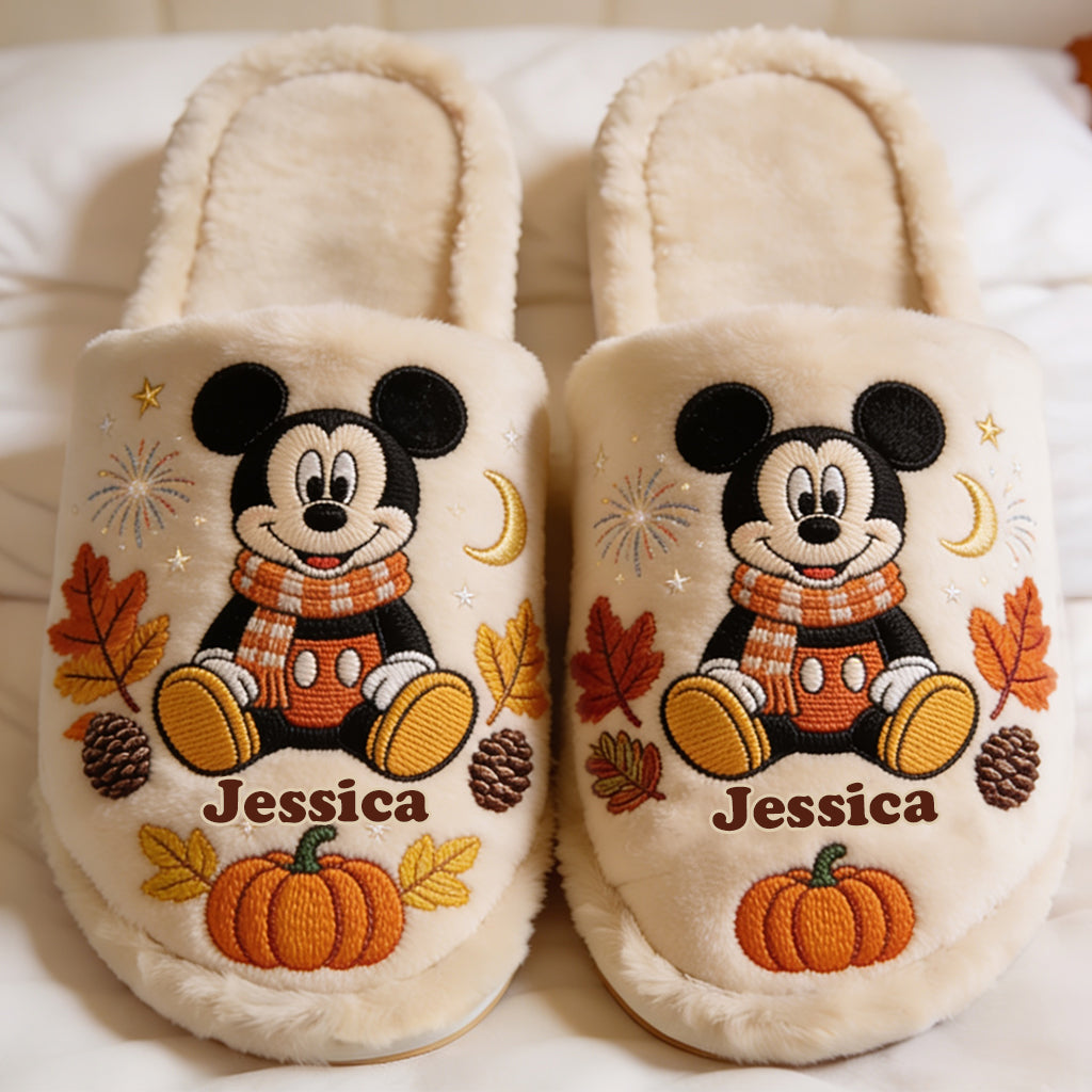 Fall Vibes - Personalized Mouse Slippers