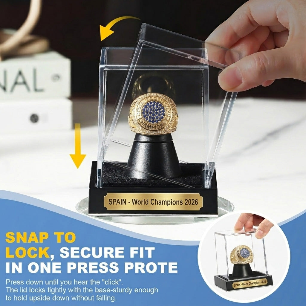SPAIN - World Champion 2026 Premium Ring With Acrylic Display Box