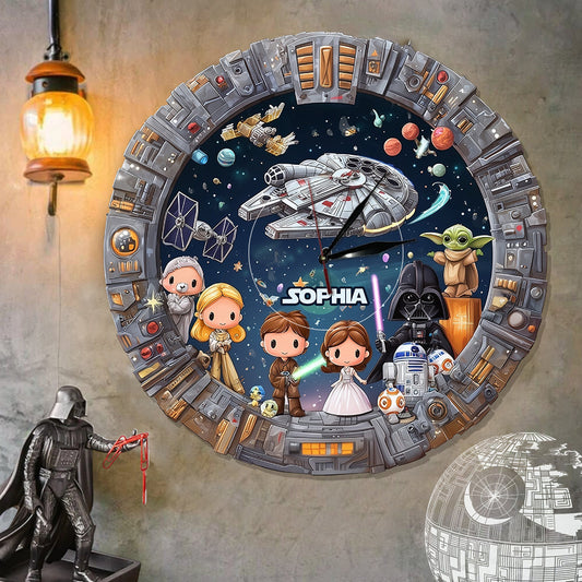 Galactic Timepiece - Personalized The Force LED Light Wall Clock