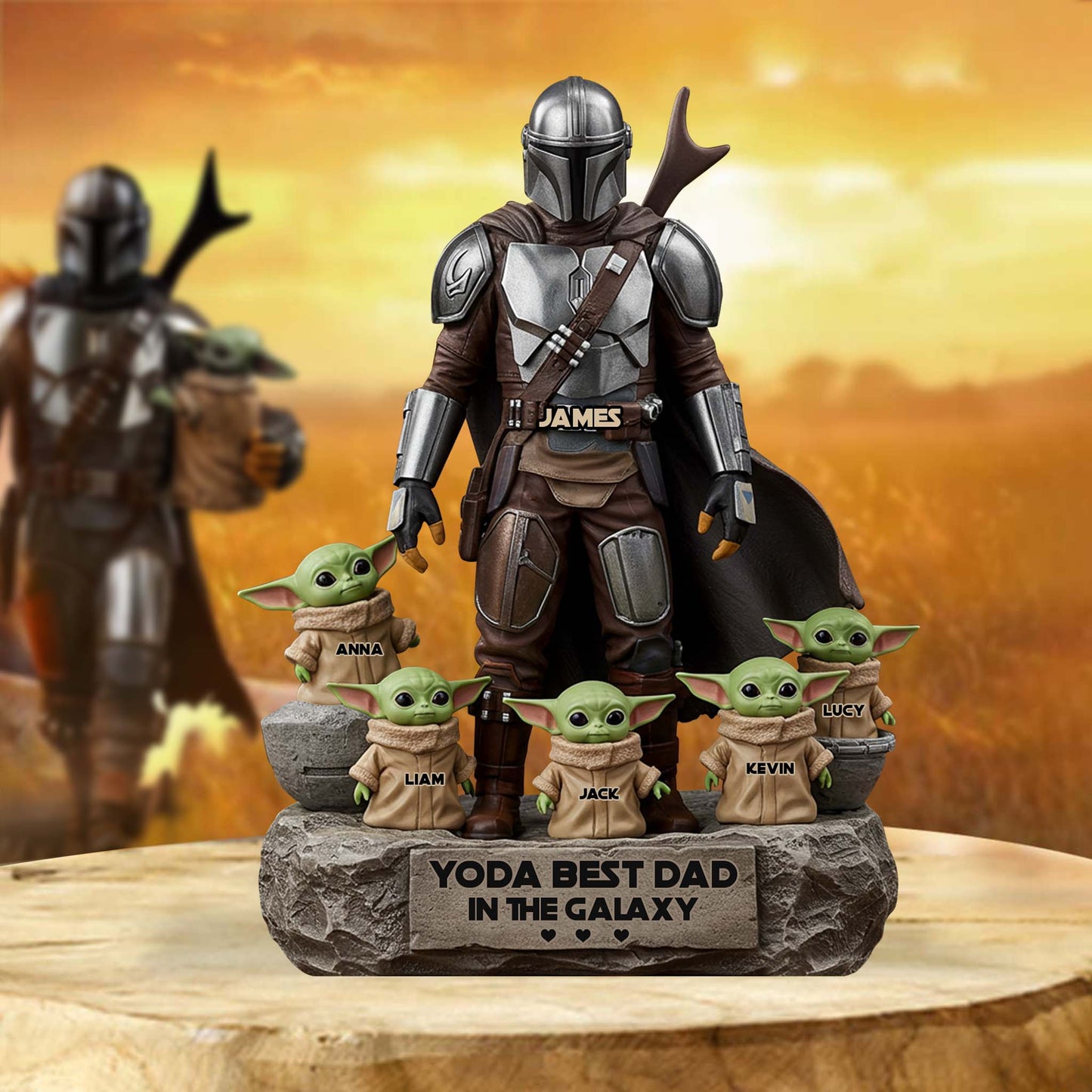 The Best Dad, Grandpa, Uncle,.. - Personalized The Force Custom Shaped Acrylic Plaque