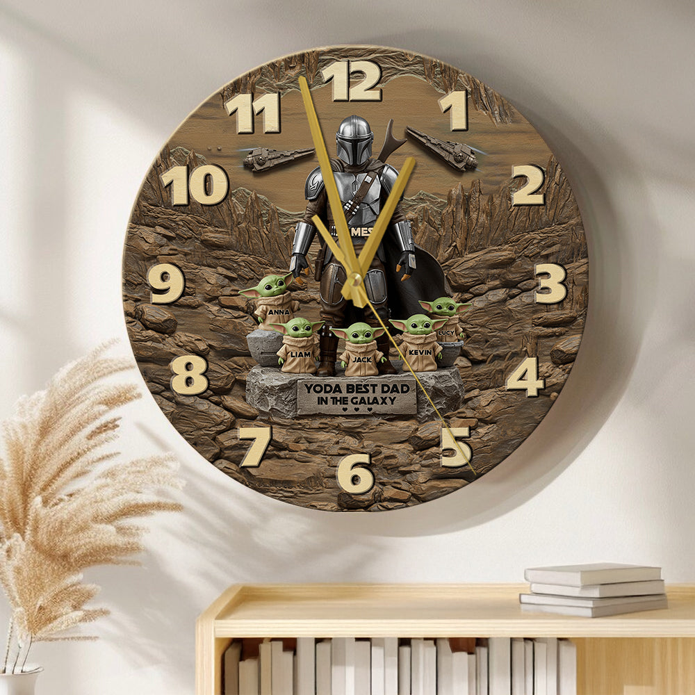 The Best Dad, Grandpa, Uncle,..In The Galaxy - Personalized The Force Wall Clock