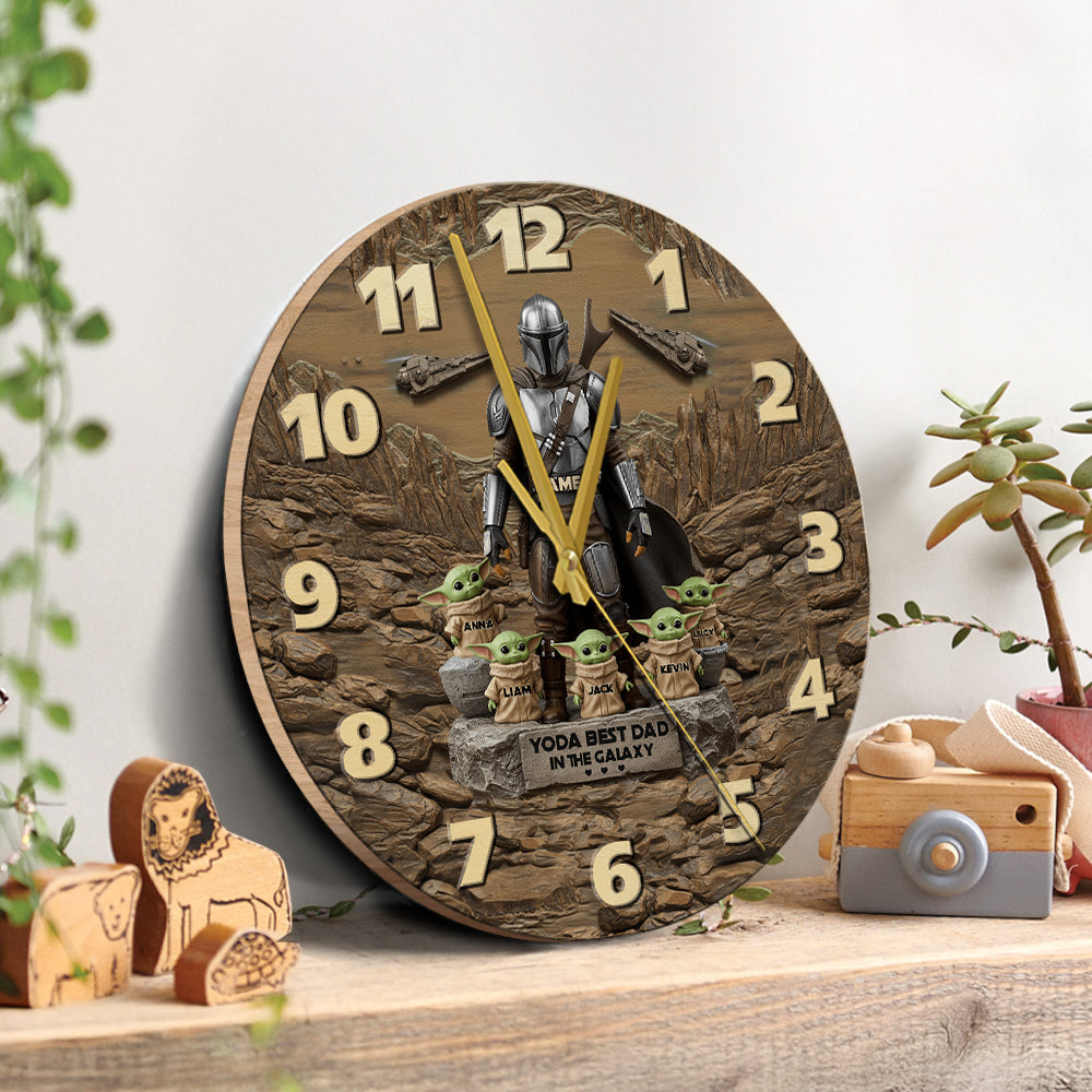 The Best Dad, Grandpa, Uncle,..In The Galaxy - Personalized The Force Wall Clock