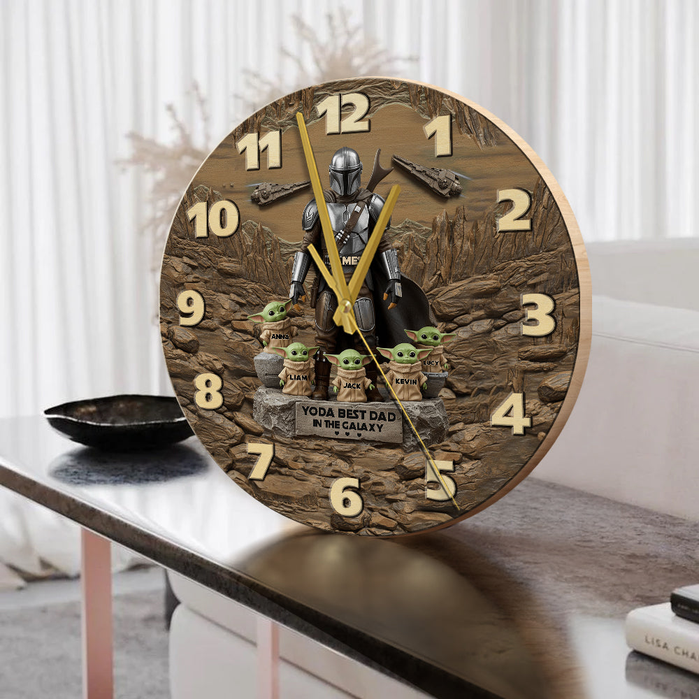 The Best Dad, Grandpa, Uncle,..In The Galaxy - Personalized The Force Wall Clock
