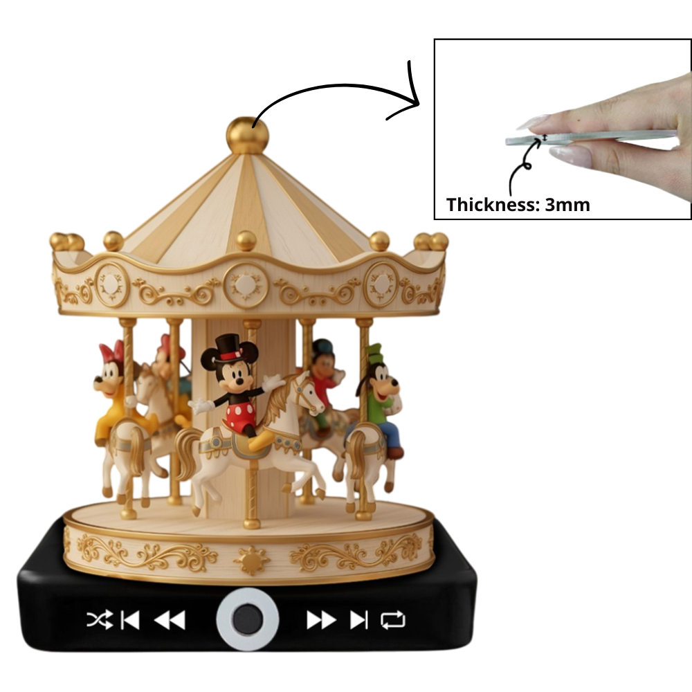 Christmas Carousel - Personalized Mouse Music Ornament