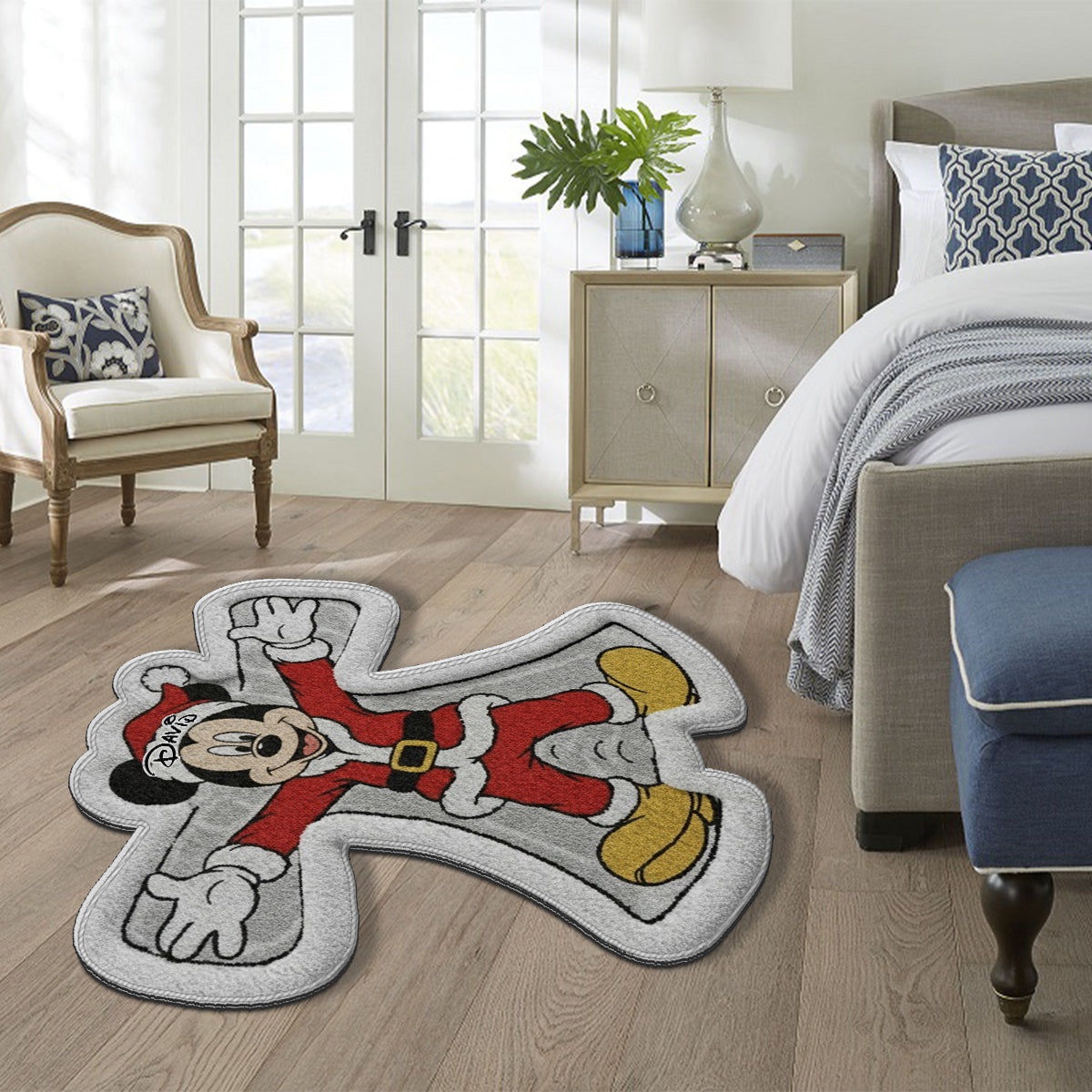 Funny Snow Angel - Personalized Mouse Non-Slip Tufted Rug