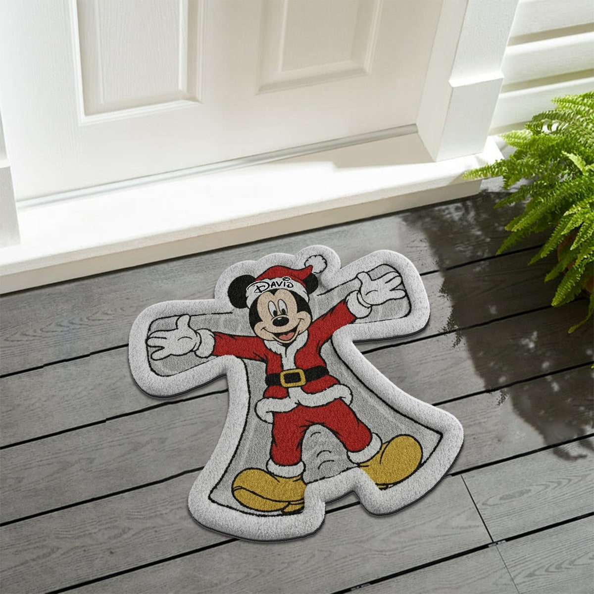 Funny Snow Angel - Personalized Mouse Non-Slip Tufted Rug