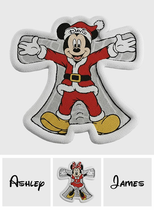 Funny Snow Angel - Personalized Mouse Non-Slip Tufted Rug