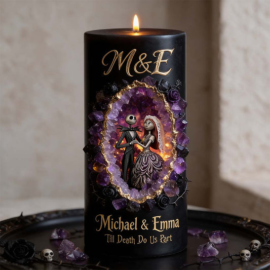 Til Death Do Us Part - Personalized Nightmare Flameless Candle