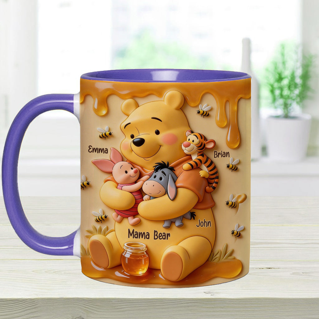 Mama Bear - Personalized Yellow Bear Accent Mug & Coaster