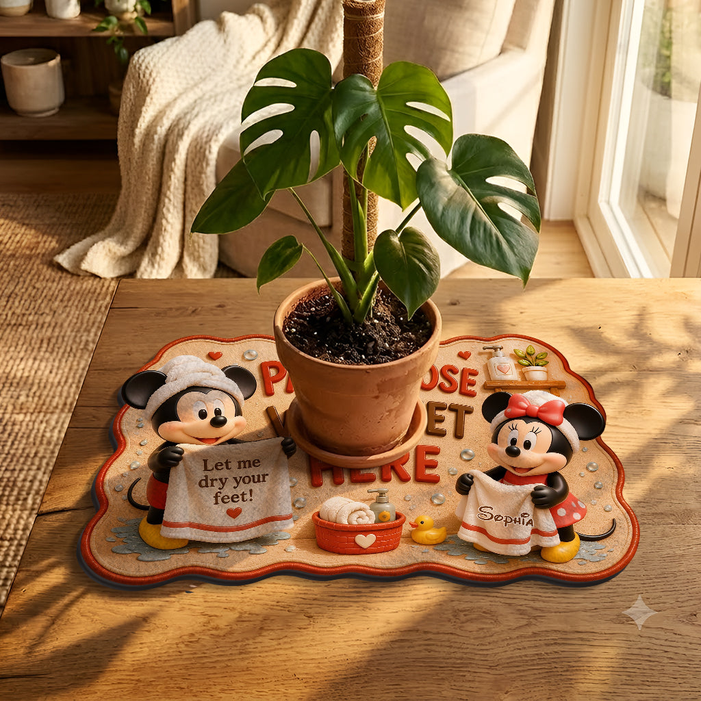 Cartoon Mouse Fans Gift - Personalized Mouse Drying Mat