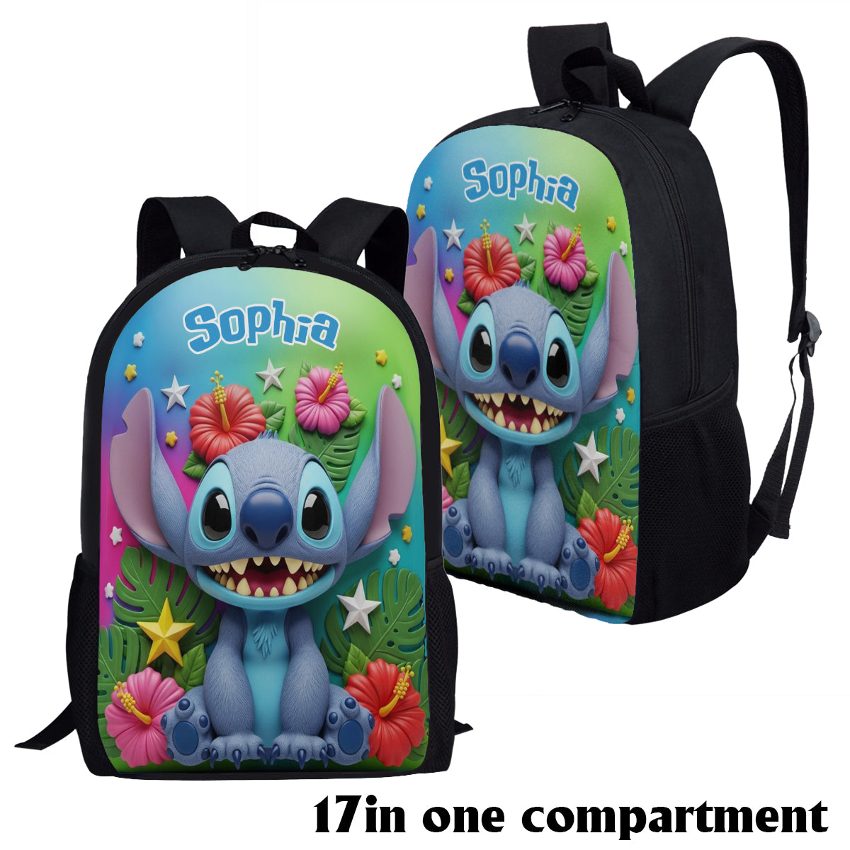 Blue Alien - Personalized Ohana Multifunctional Backpack