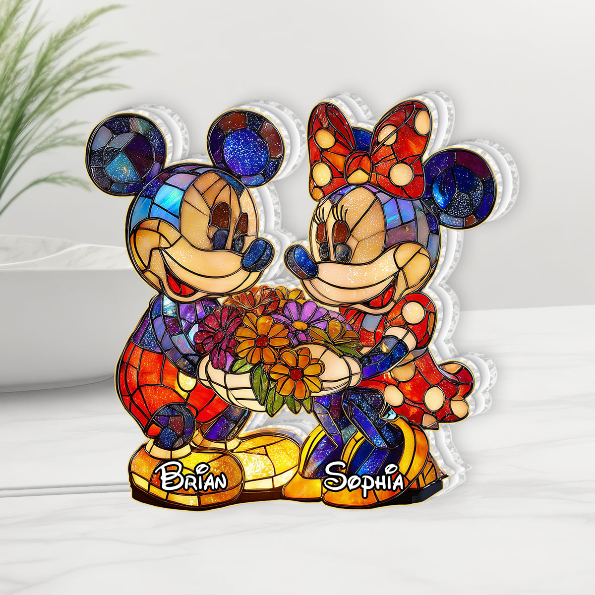Magical Couple - Personalized Mouse Acrylic LED Night Light