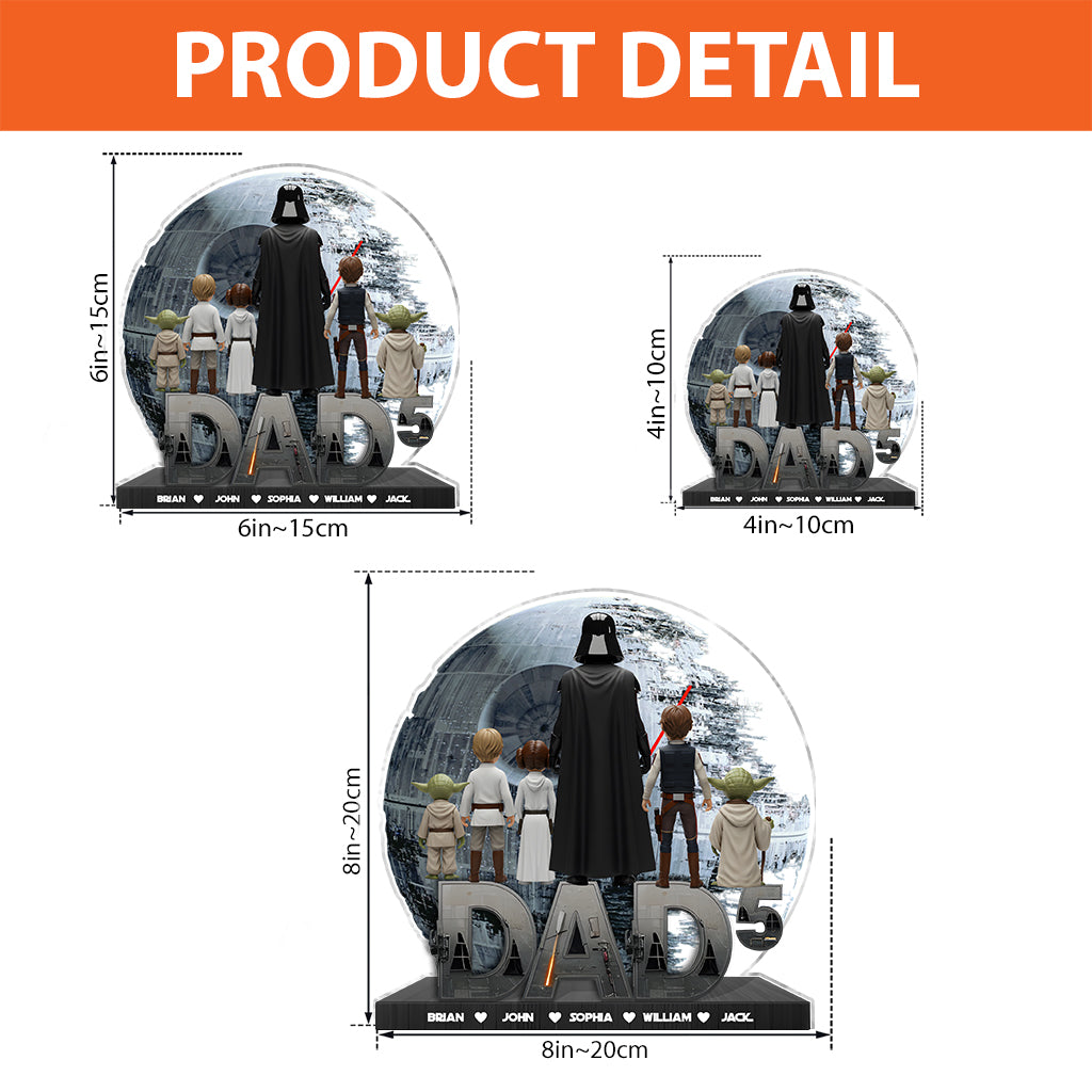 Dad 3 - Gift For Father - Personalized The Force Custom Shaped Acrylic Plaque