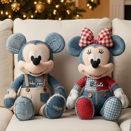 Cartoon Magical Mouse - Personalized Mouse Faux Fur Shaped Pillow