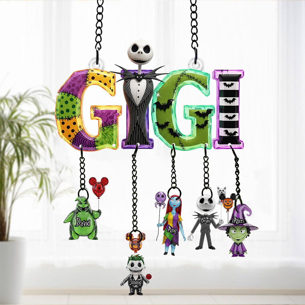 Mother Of Nightmares - Personalized Nightmare Window Hanging Suncatcher With Custom Charms