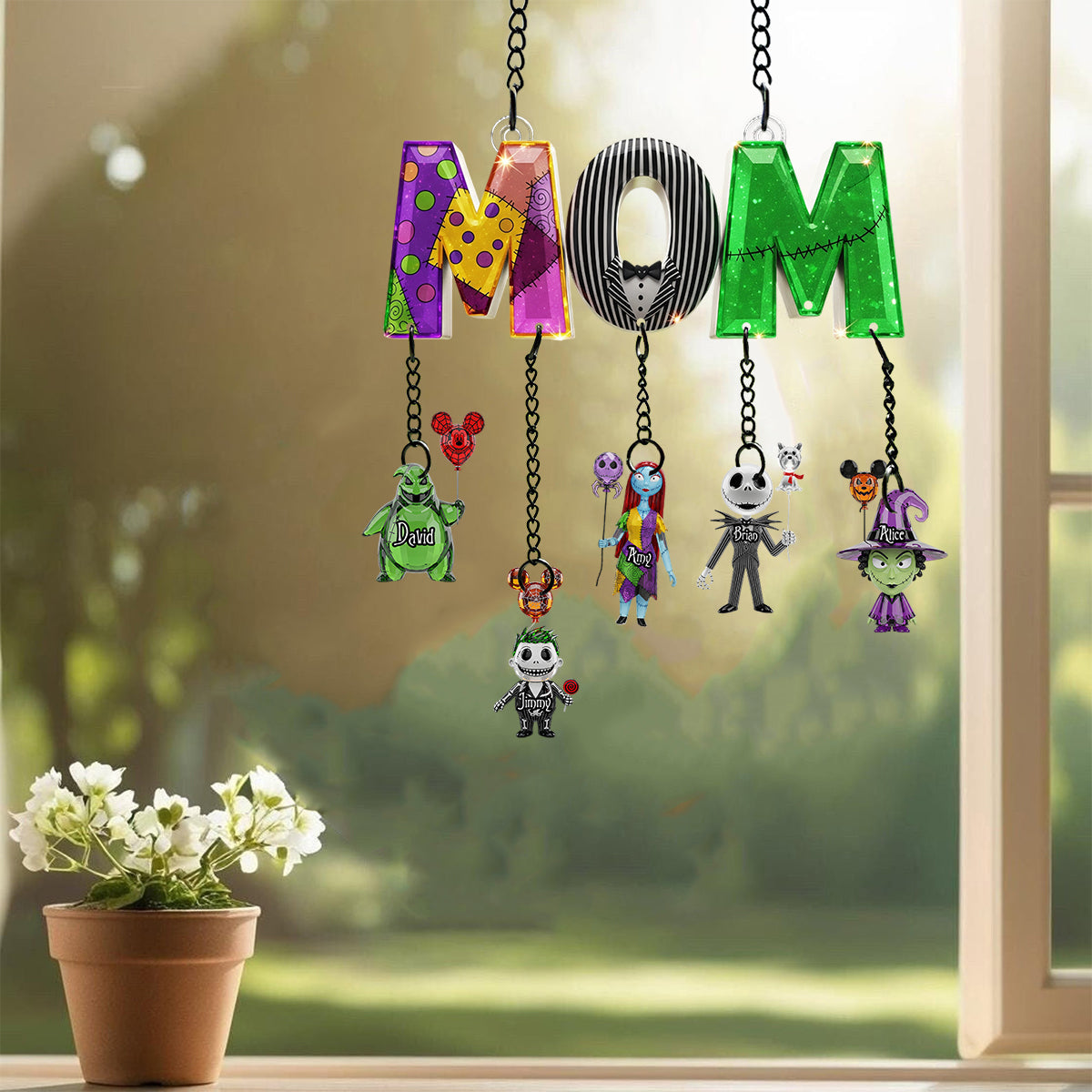 Mother Of Nightmares - Personalized Nightmare Window Hanging Suncatcher With Custom Charms