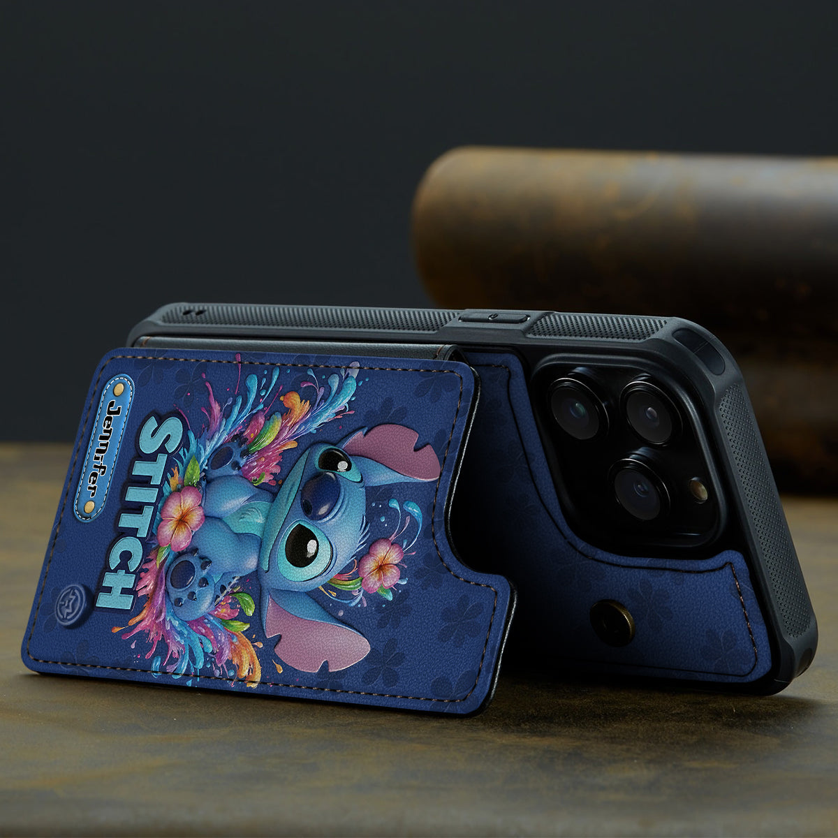 Blue Ohana - Personalized Ohana Fully Printed Wallet Phone Case