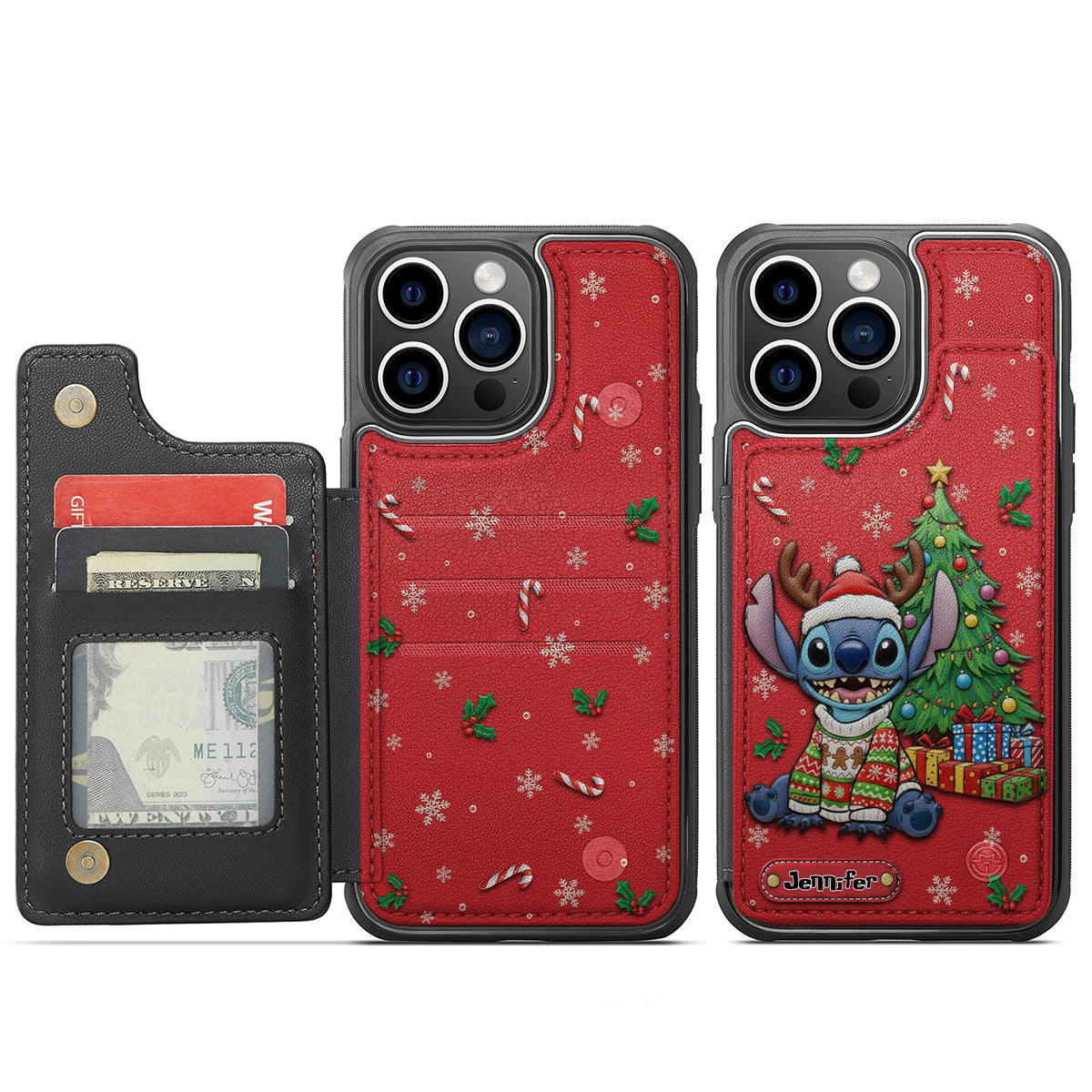 Blue Ohana - Personalized Ohana Fully Printed Wallet Phone Case