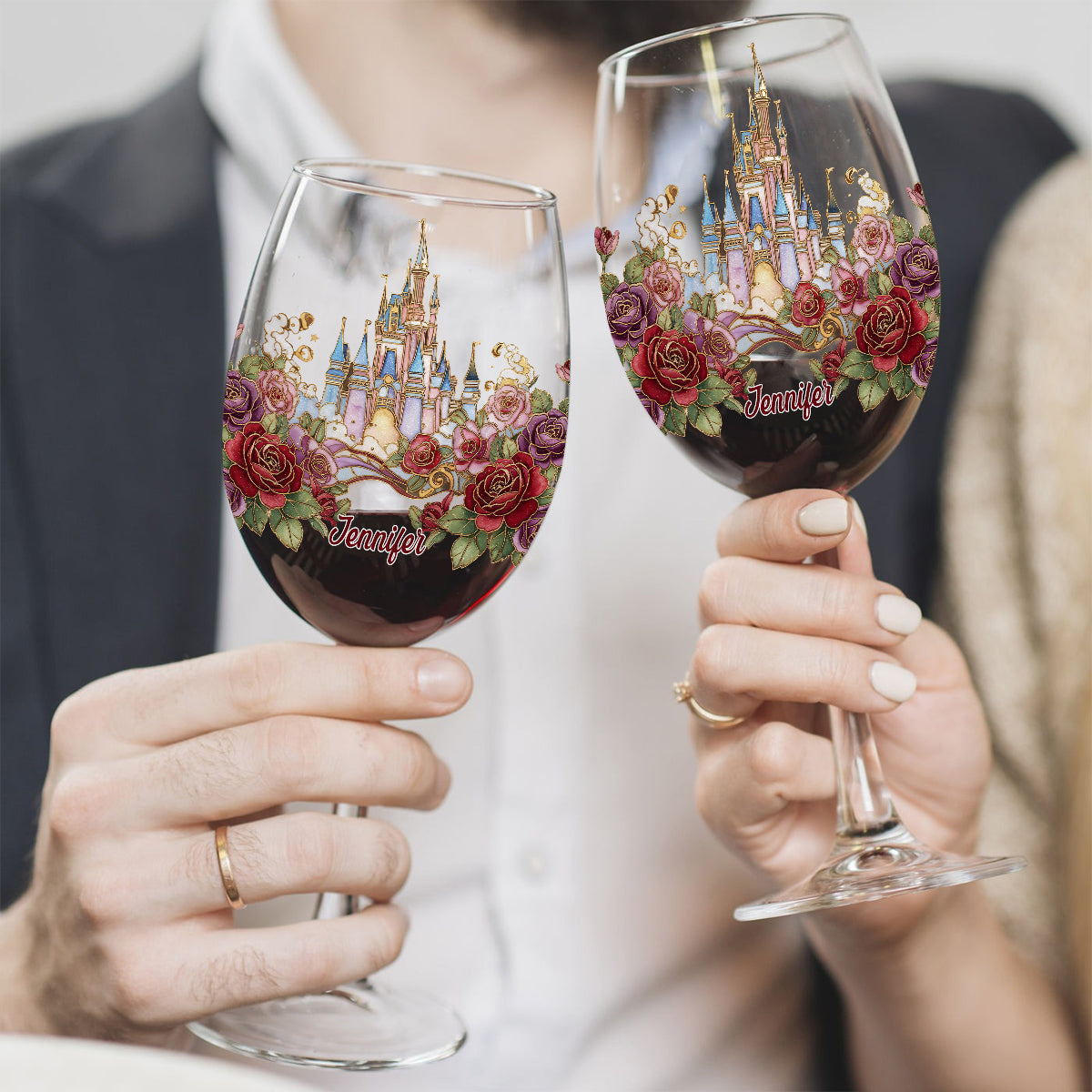 Magic Castle - Personalized Mouse Wine Glass With Long Stem