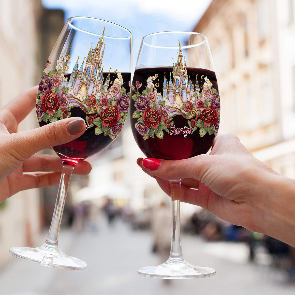 Magic Castle - Personalized Mouse Wine Glass With Long Stem