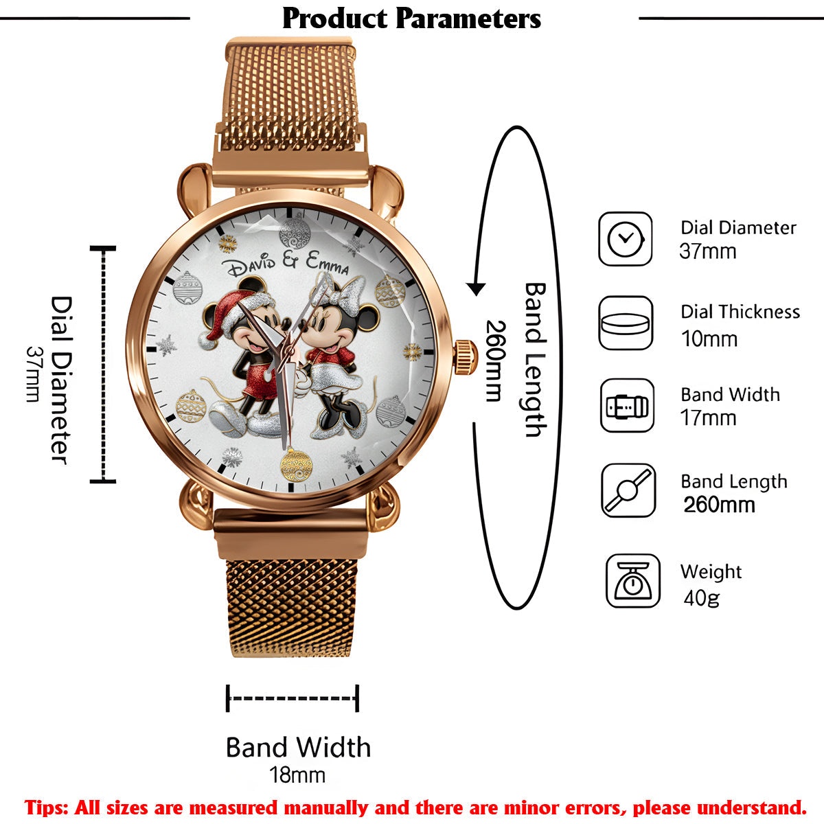 I Love You - Personalized Mouse Women Hand Watch