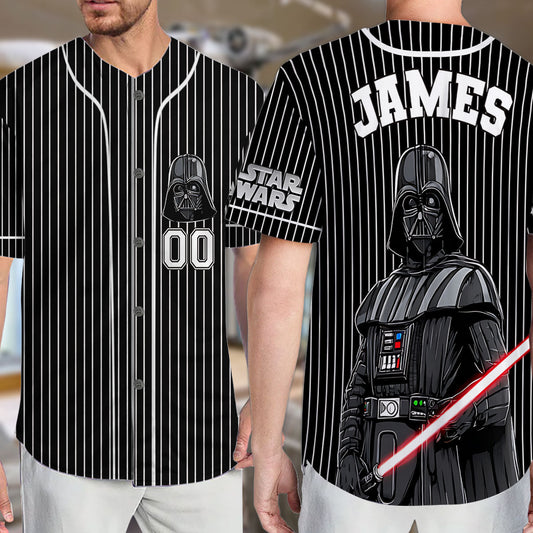 Dark Galactic Enforcer - Personalized The Force Baseball Jersey