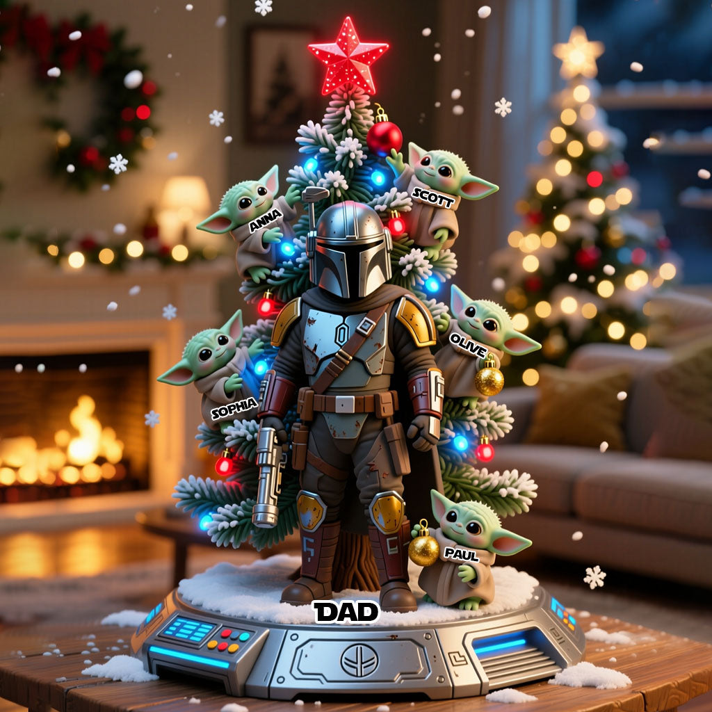 The Best In The Galaxy Perfect Gift For Dad, Grandpa,... - Personalized The Force Custom Shaped Acrylic Plaque