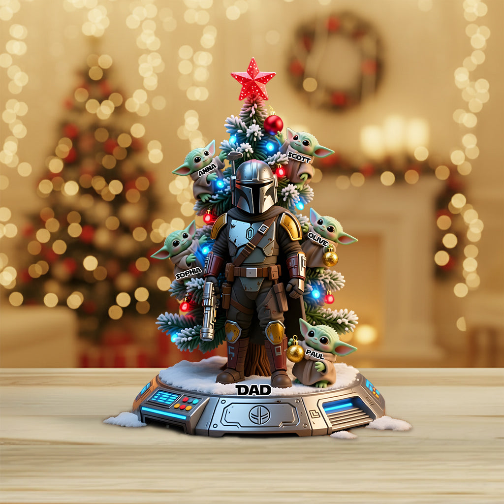 The Best In The Galaxy Perfect Gift For Dad, Grandpa,... - Personalized The Force Custom Shaped Acrylic Plaque