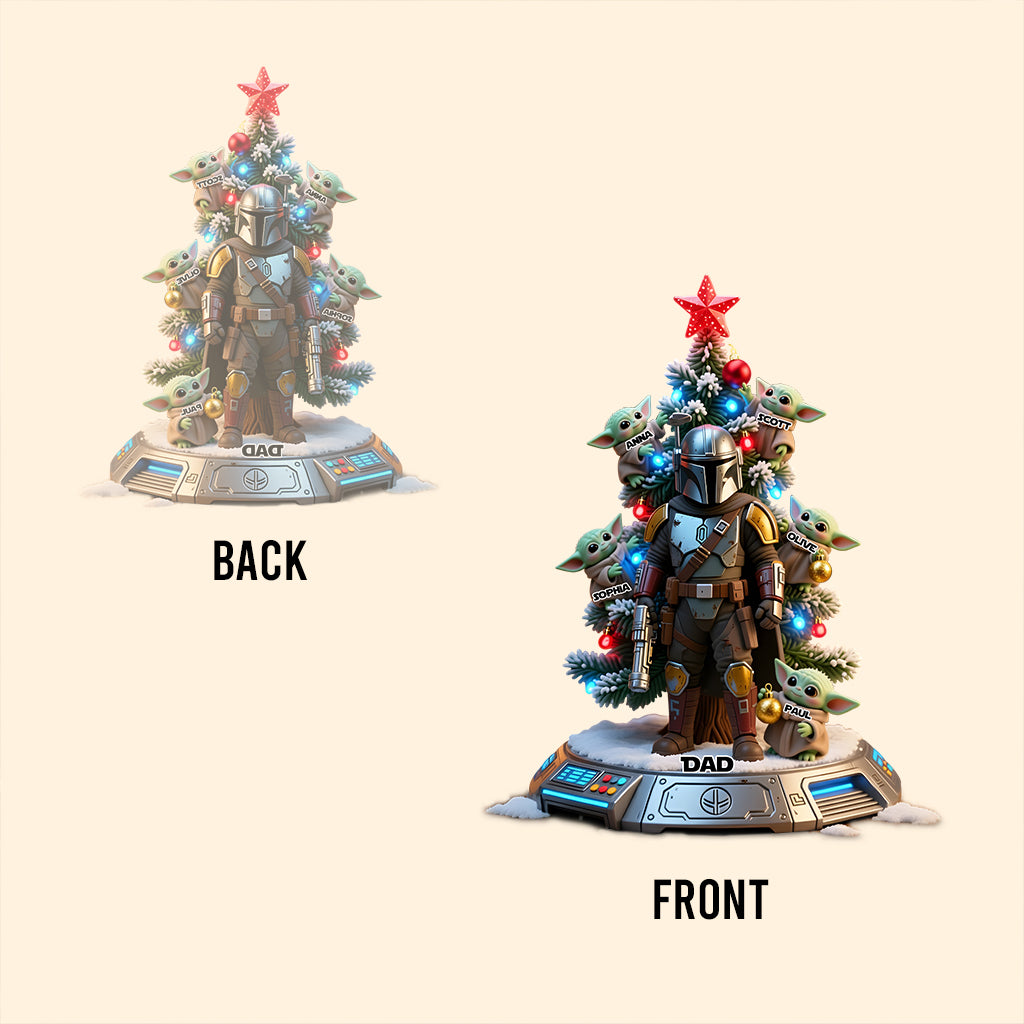 The Best In The Galaxy Perfect Gift For Dad, Grandpa,... - Personalized The Force Custom Shaped Acrylic Plaque