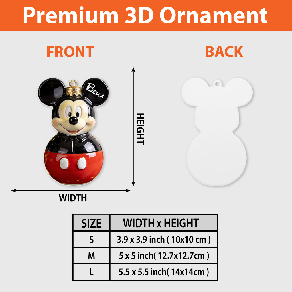 Magical Friends - Personalized Mouse Premium 3D Ornament
