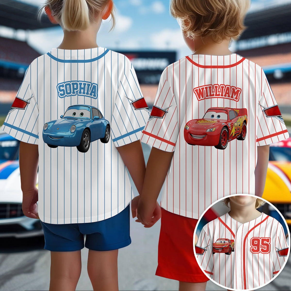 Faster Than Fast - Personalized Cars Baseball Jersey