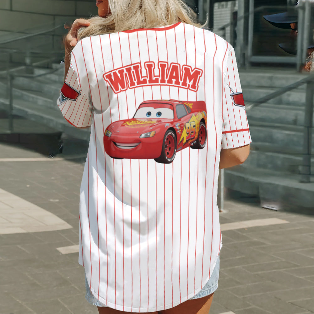 Faster Than Fast - Personalized Cars Baseball Jersey