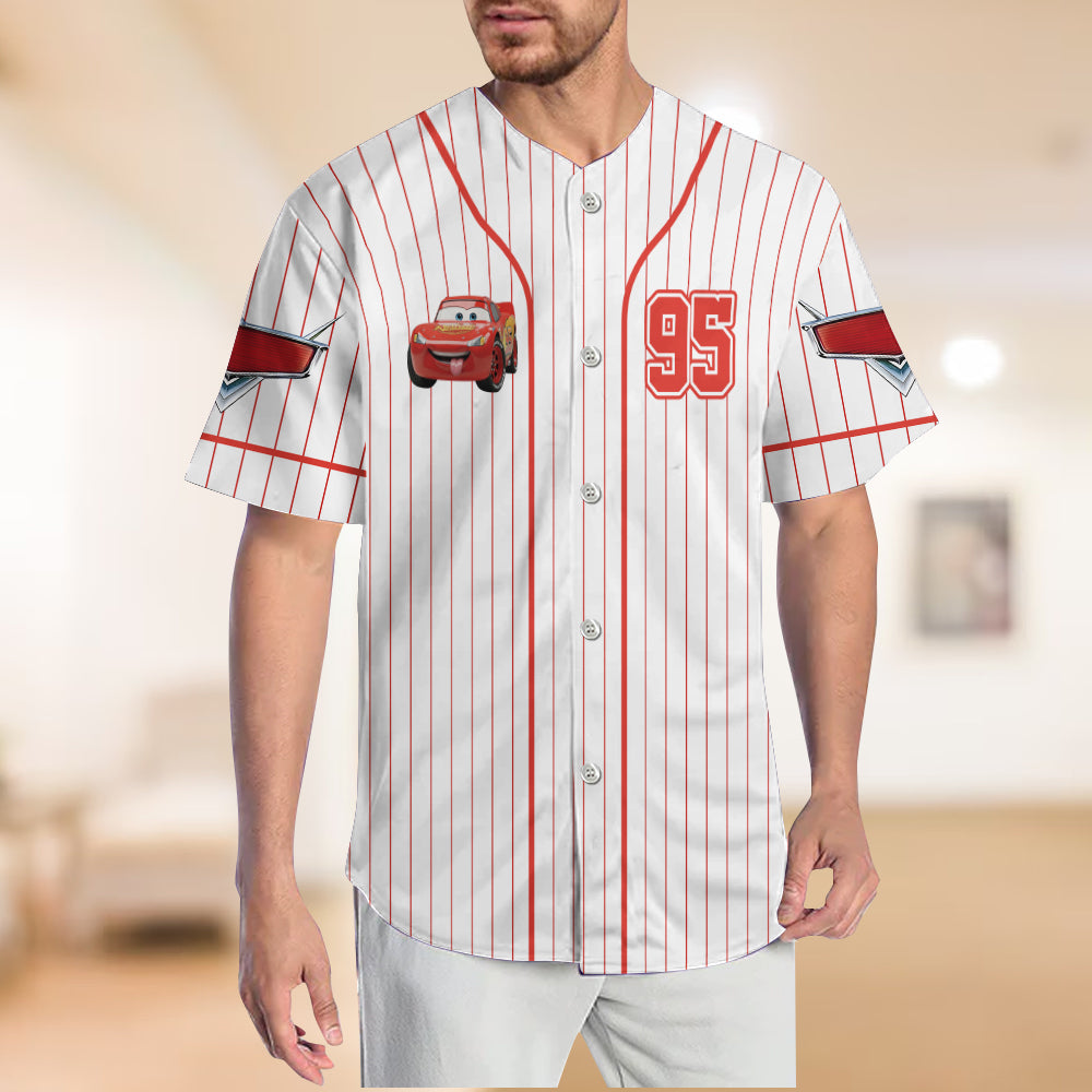 Faster Than Fast - Personalized Cars Baseball Jersey