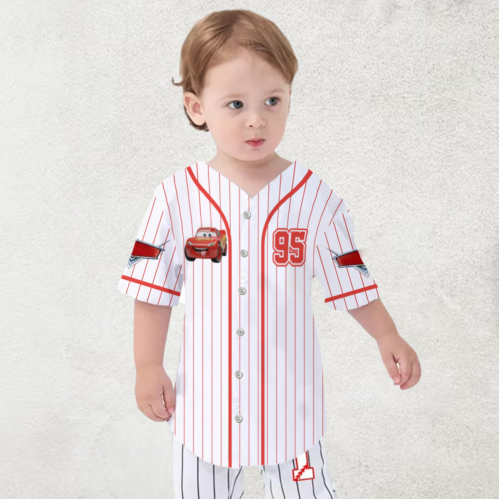 Faster Than Fast - Personalized Cars Baseball Jersey