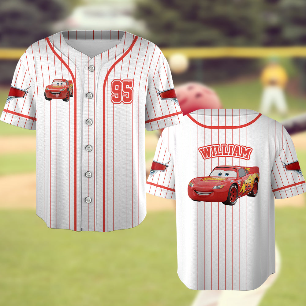 Faster Than Fast - Personalized Cars Baseball Jersey