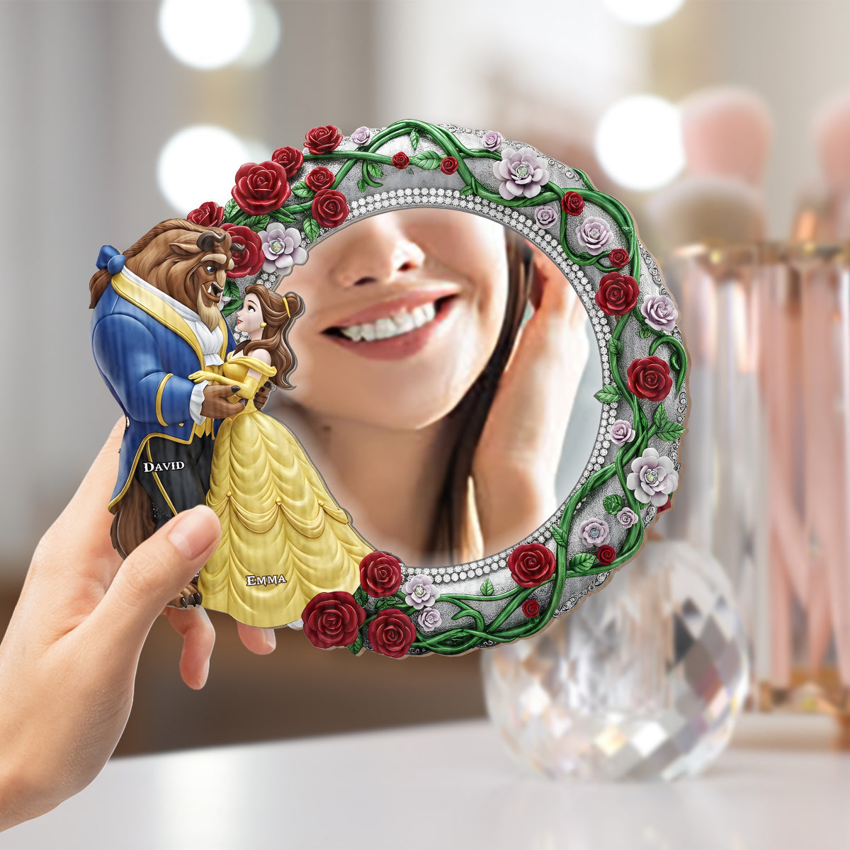Tale As Old As Time - Personalized Mouse Wall Hanging Mirror