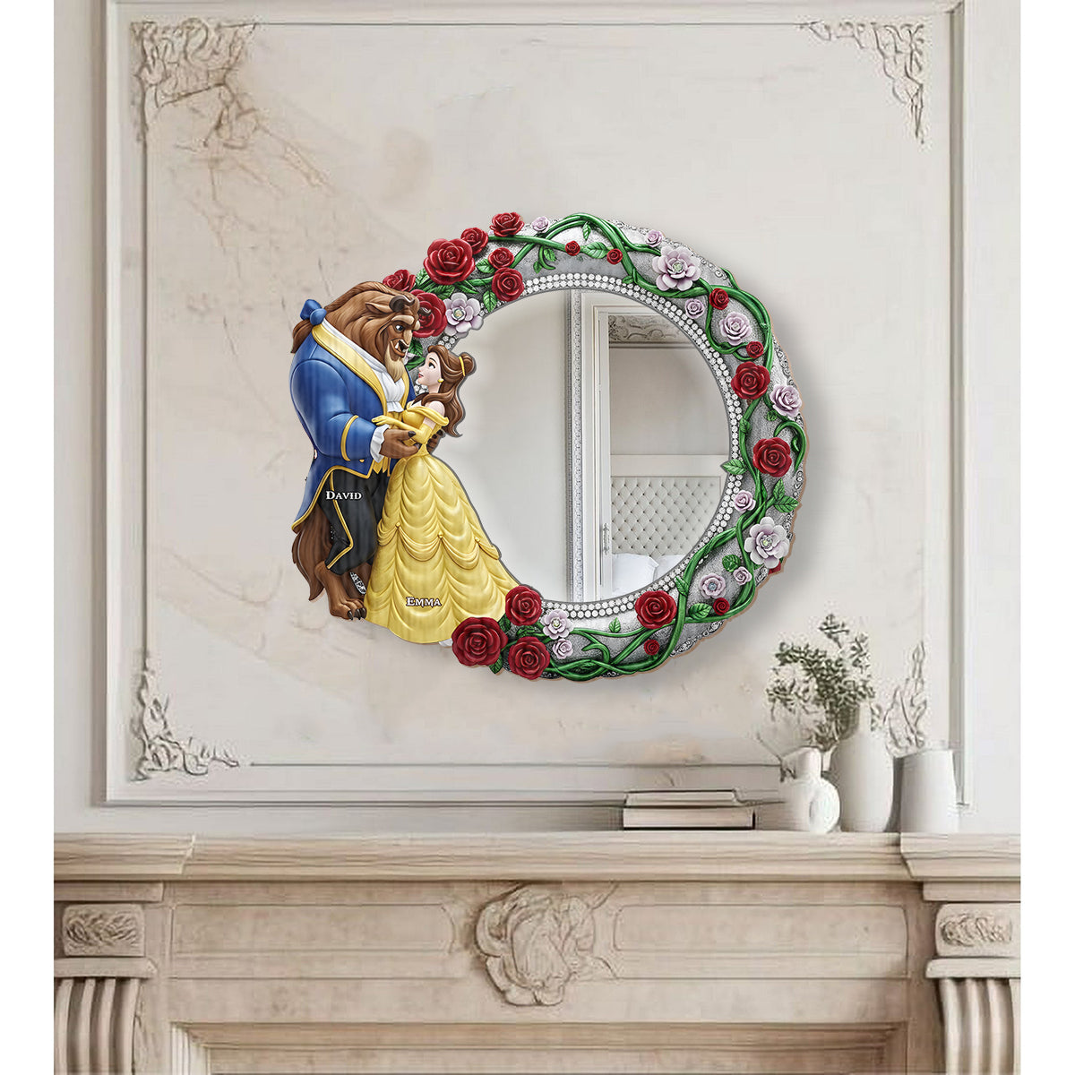 Tale As Old As Time - Personalized Mouse Wall Hanging Mirror