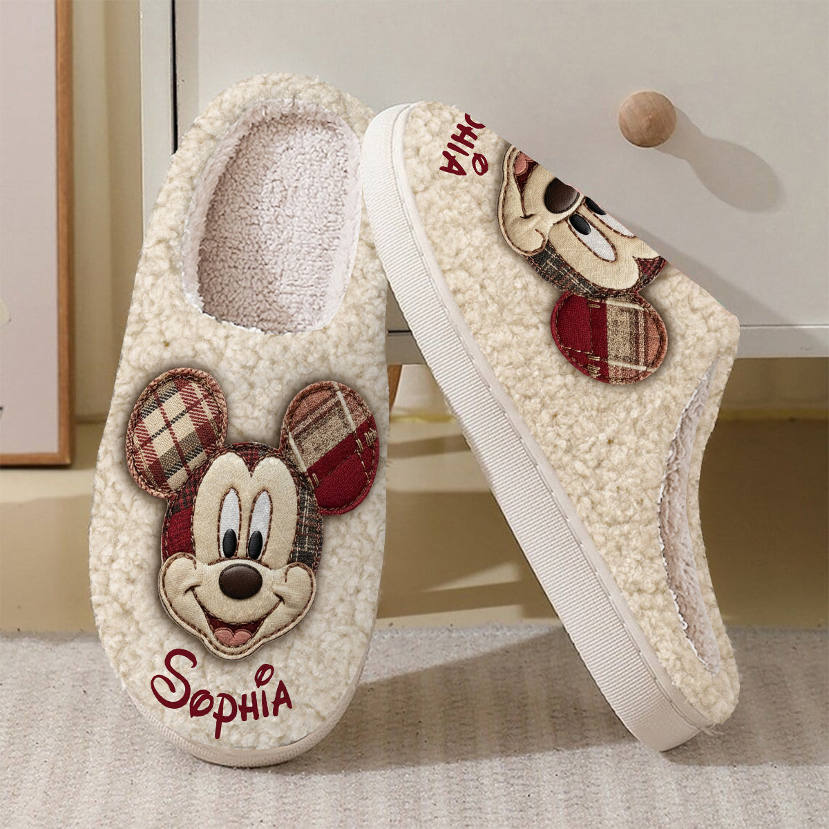 Merry Christmas - Personalized Mouse Slippers