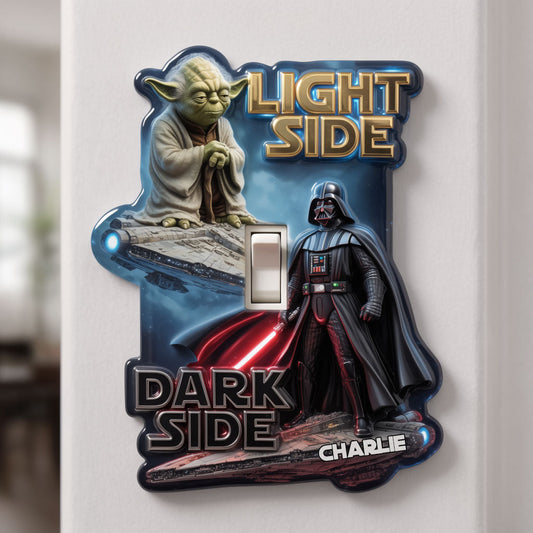 Light Side Dark Side - Personalized The Force Light Switch/ Outlet Cover