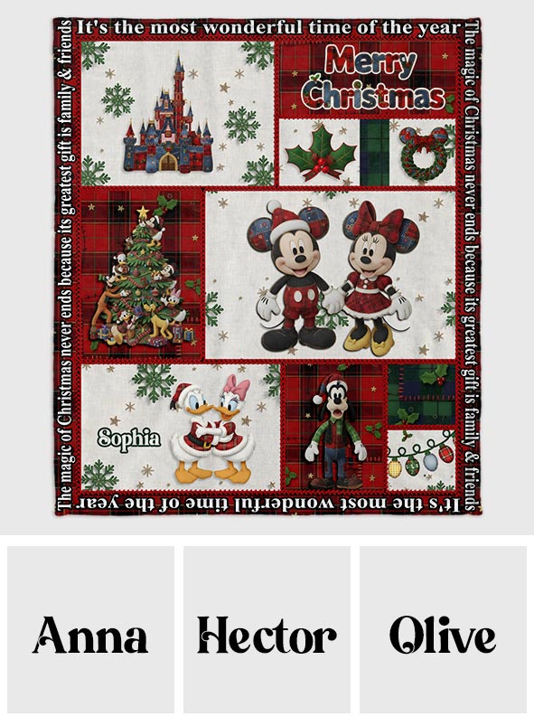 Cartoon Characters - Personalized Mouse Blanket