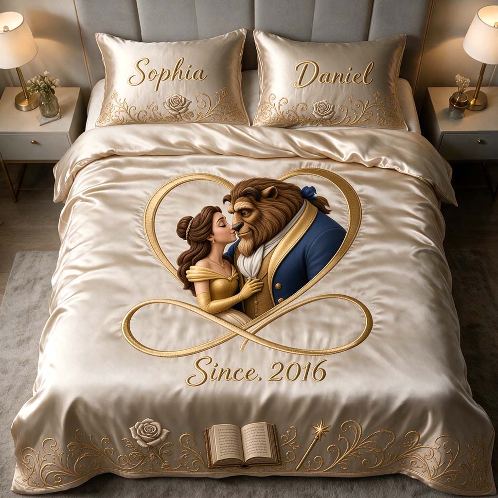 Tale As Old As Time - Personalized Beauty And The Beast Bedding Set