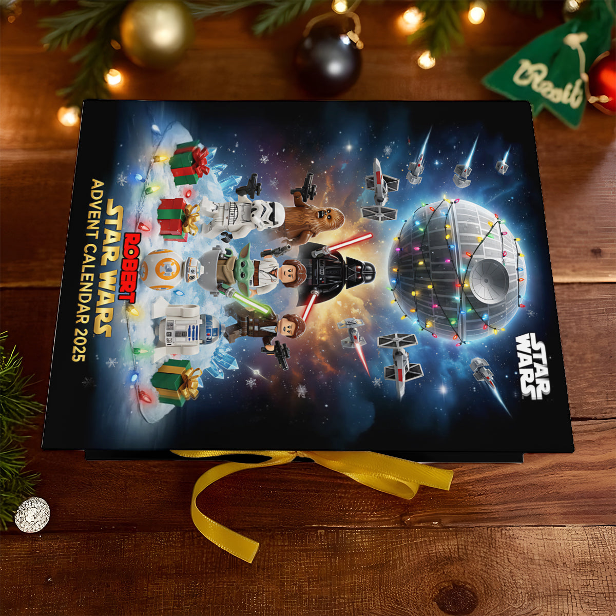The Force Be With You - Personalized The Force Folded Advent Calendar With Ornaments