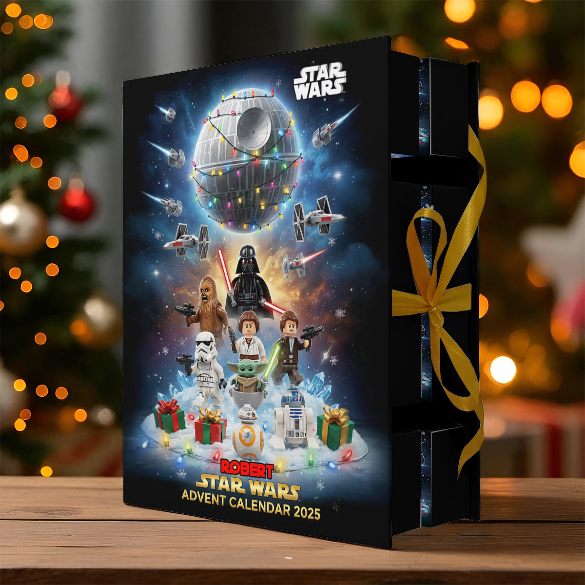 The Force Be With You - Personalized The Force Folded Advent Calendar With Ornaments