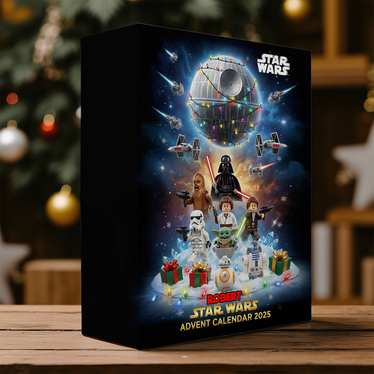 The Force Be With You - Personalized The Force Folded Advent Calendar With Ornaments