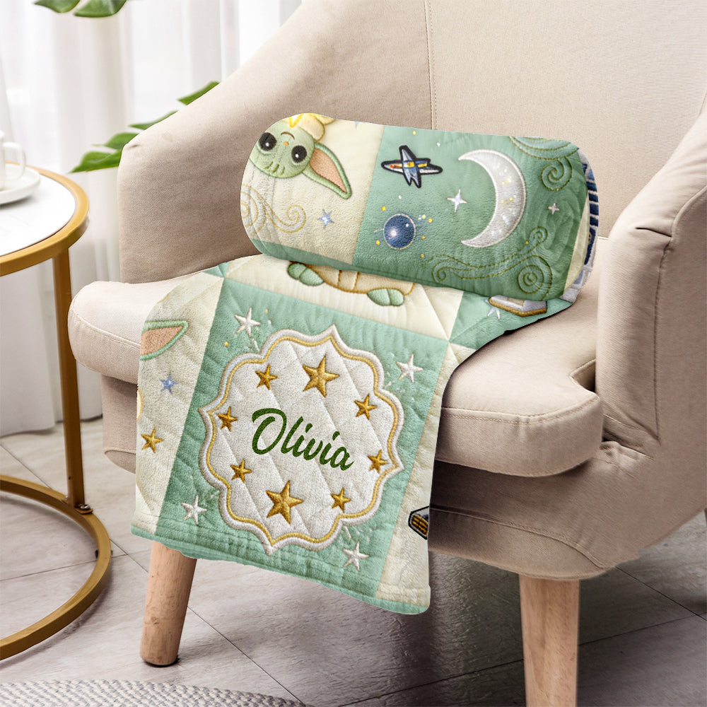 Cute Baby - Personalized The Force Blanket