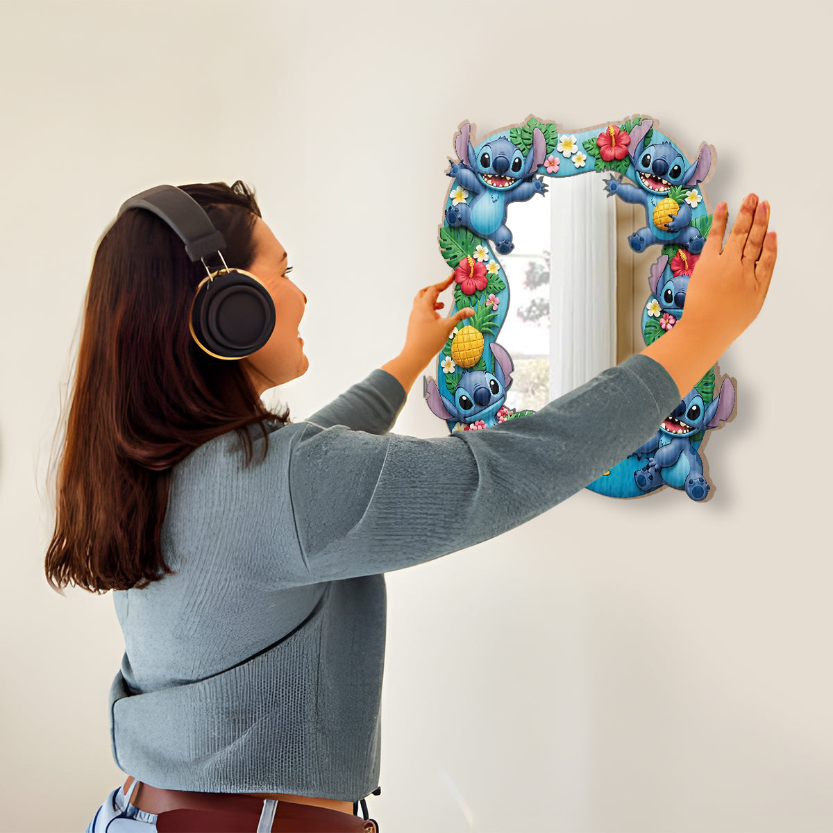 Ohana Means Family - Personalized Ohana Wall Hanging Mirror